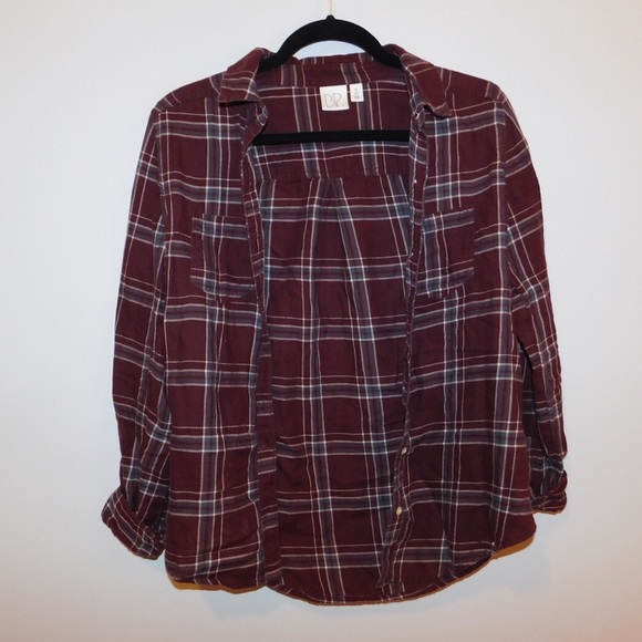 Plaid Maroon Flannel! - Picture 1 of 3